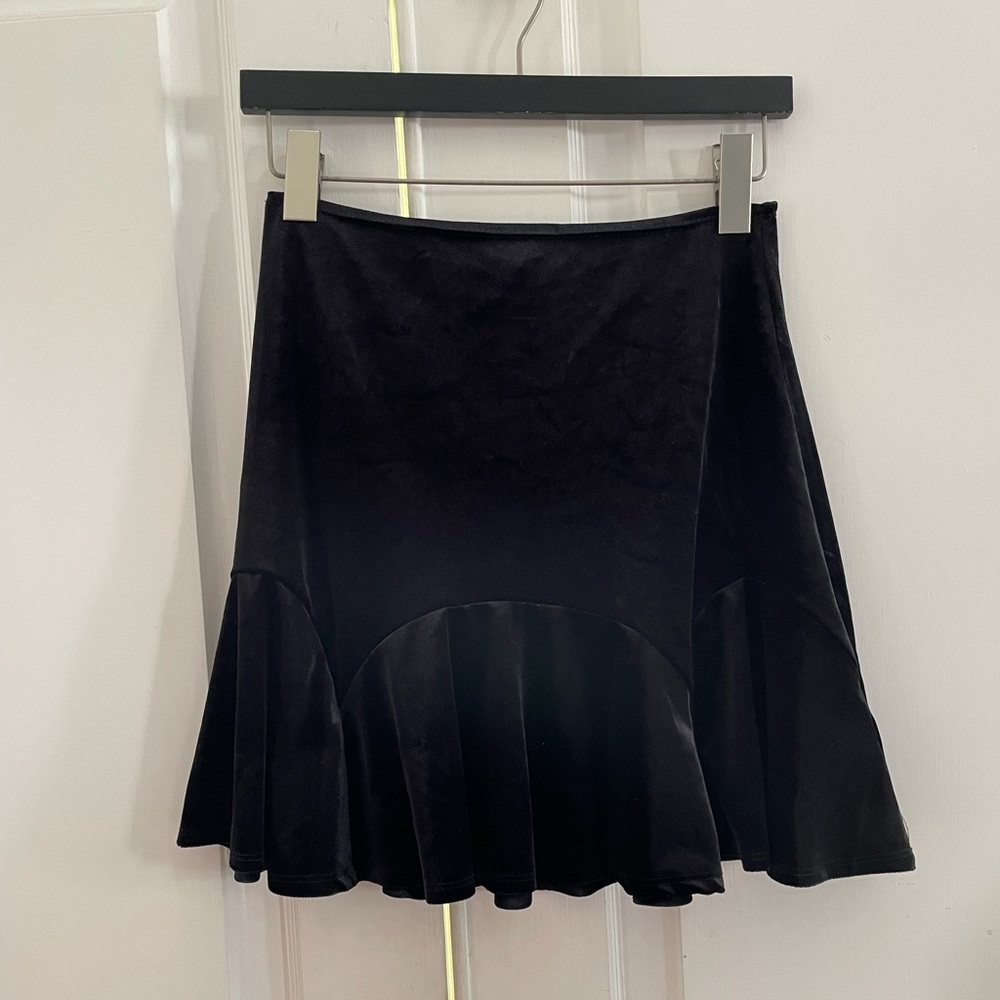 Velvet Mini Skirt